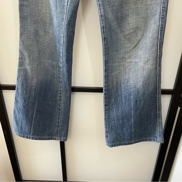 [28] 7 Of All Mankind Ombre Wide Leg Flare Denim Blue Jean Women’s #115561 - Picture 9 of 13